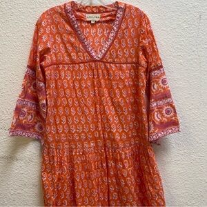 Orange and Pink Mini Dress